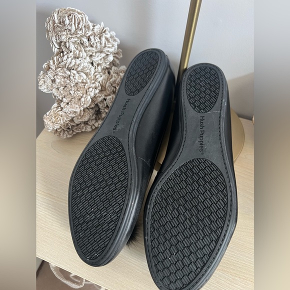 156. NWOT Hush Puppies Black Heather Puff Ballet Shoes SZ 42 US 10 - 10.5 - Picture 7 of 7